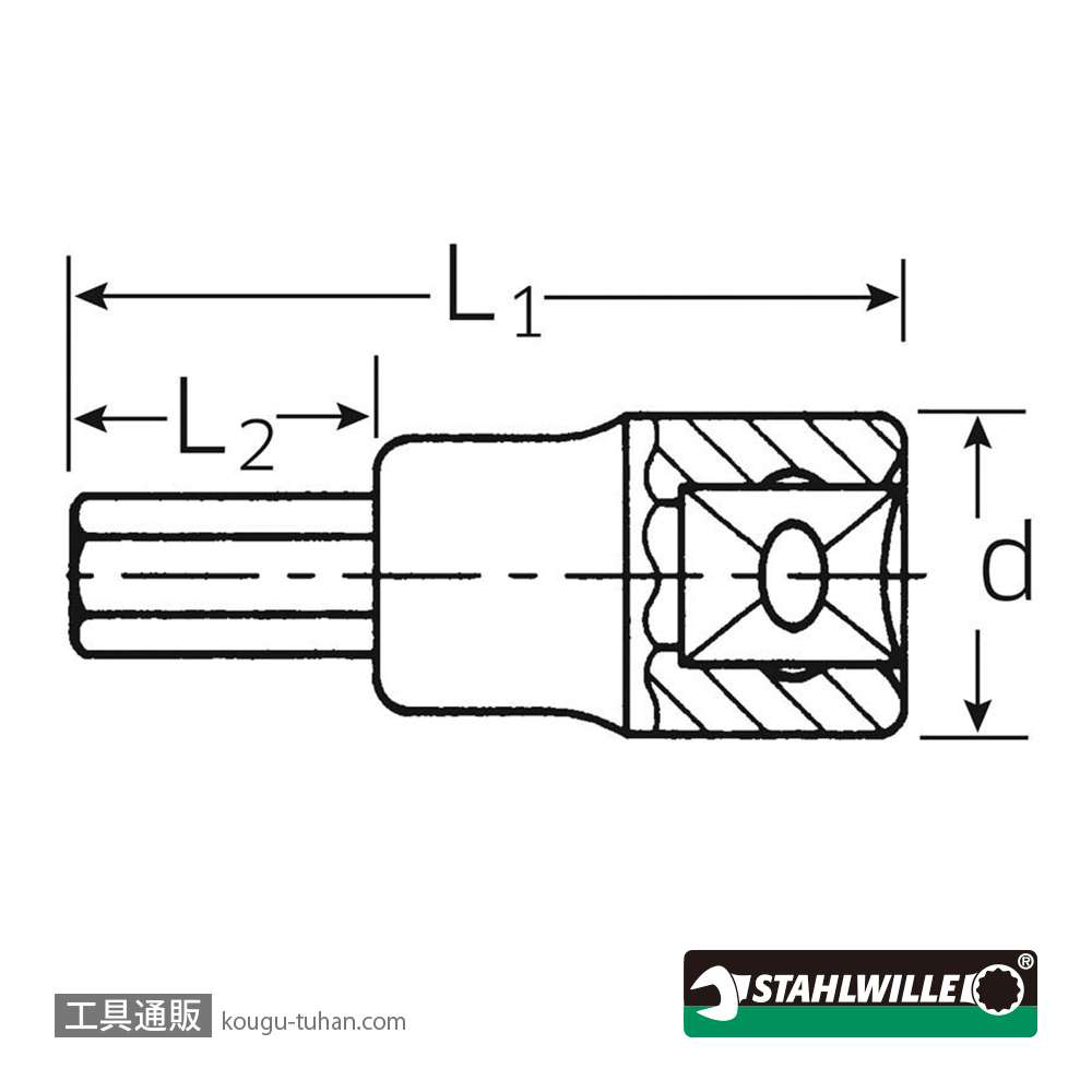 スタビレー 54A-3/8 (1/2SQ)ヘキサゴンソケット 3/8インチの画像
