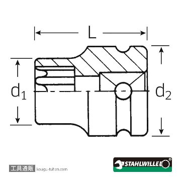 スタビレー 2308TX-E16 (1/2SQ)インパクトヘクスローブソケット E16の画像