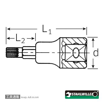スタビレー 54X-M6 (1/2SQ)トライスクエアソケット M6の画像