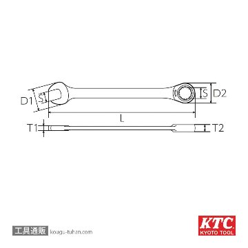 KTC MSR1A-17 ラチェットコンビネーションレンチの画像
