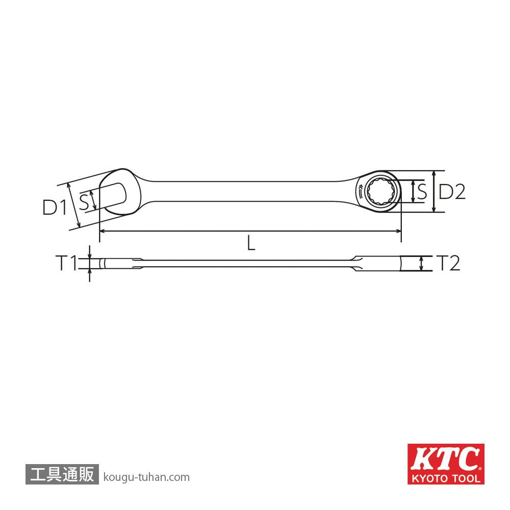 KTC MSR1A-21 ラチェットコンビネーションレンチの画像
