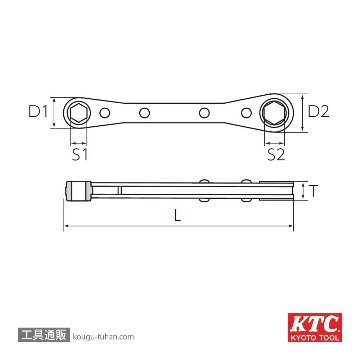 KTC RM-10X12 板ラチェットメガネレンチの画像