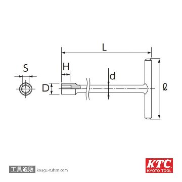 KTC TH-8N 早回しＴ形レンチの画像