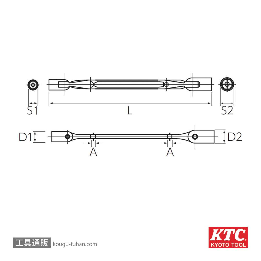 KTC FBH1-12X14 フレックスヘッドソケットの画像