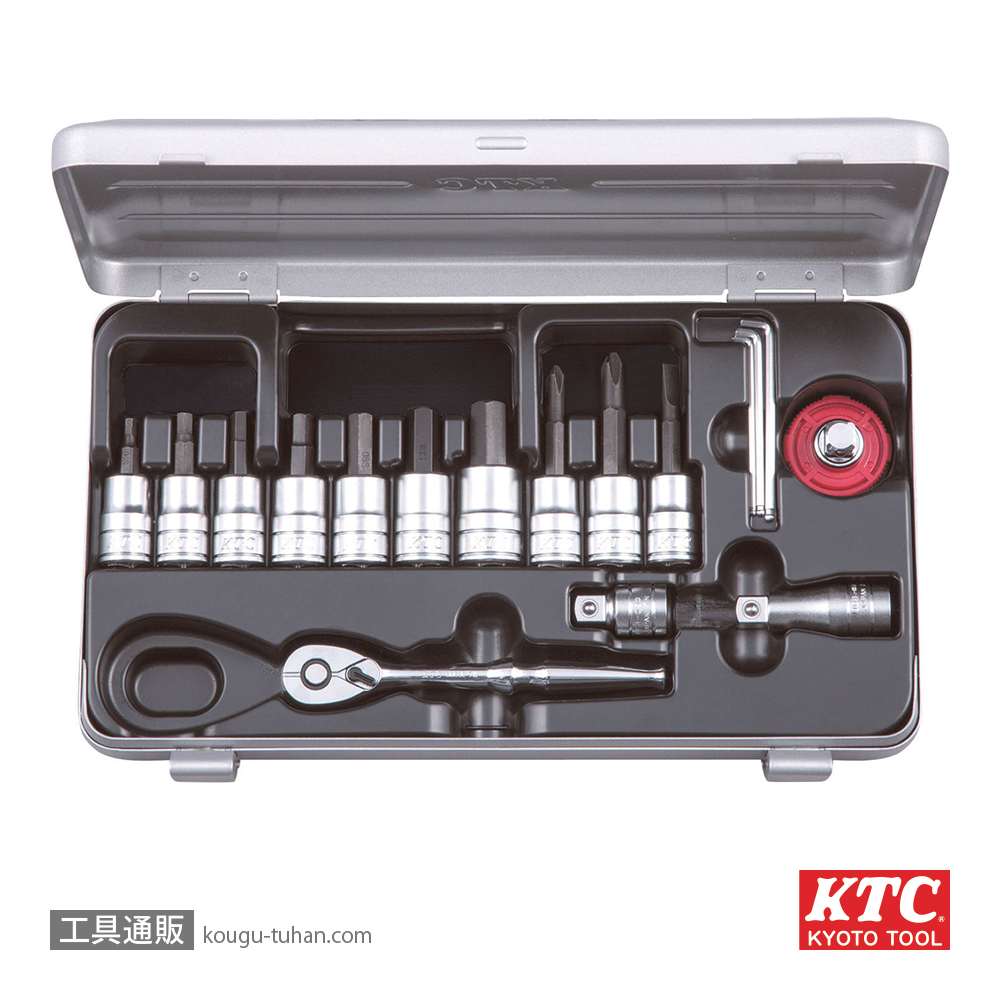 KTC TBT3S17HX (9.5SQ) ヘキサゴンビットソケットレンチセットの画像