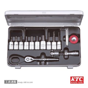 KTC TBT3S17HX (9.5SQ) ヘキサゴンビットソケットレンチセットの画像
