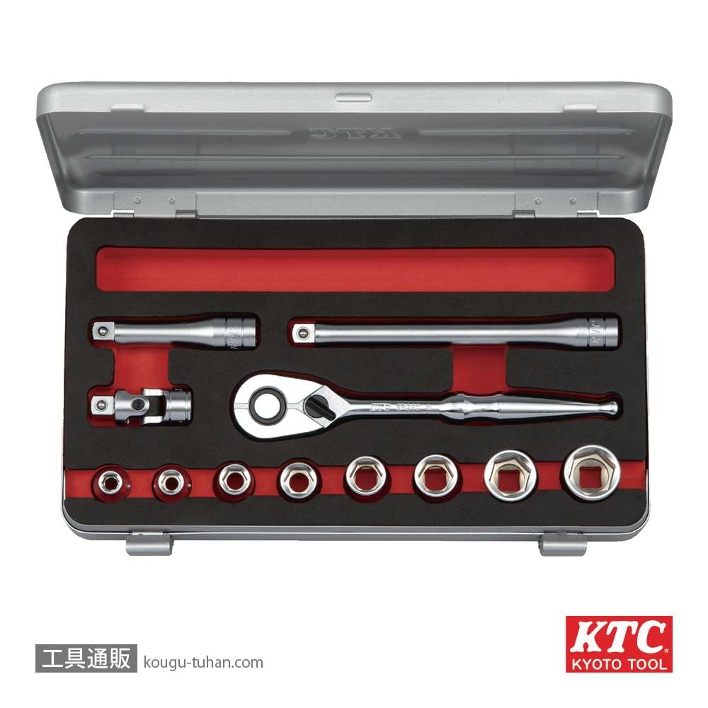 KTC TB312A 9.5sq.ソケットセット(六角)[12点]の画像