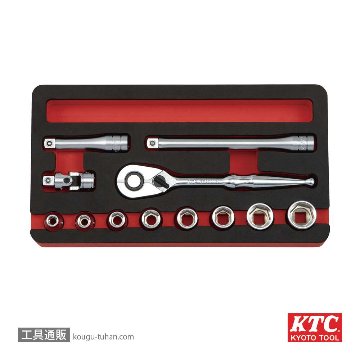 KTC TB312A 9.5sq.ソケットセット(六角)[12点]の画像