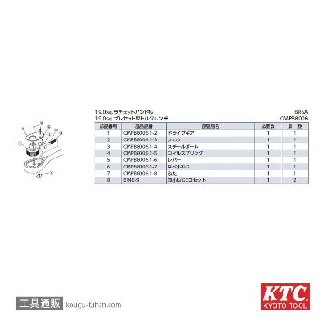 KTC BR6A (19.0SQ)ラチェットハンドルの画像