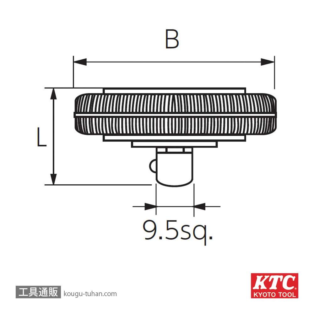 KTC BRG3 (9.5SQ)グリップ型ラチェットハンドルの画像