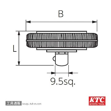 KTC BRG3 (9.5SQ)グリップ型ラチェットハンドルの画像