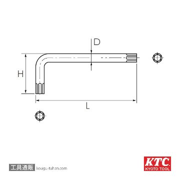 KTC LT55 トルクス L型レンチの画像