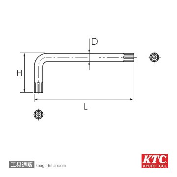KTC LT15H いじり止めトルクス L型レンチの画像