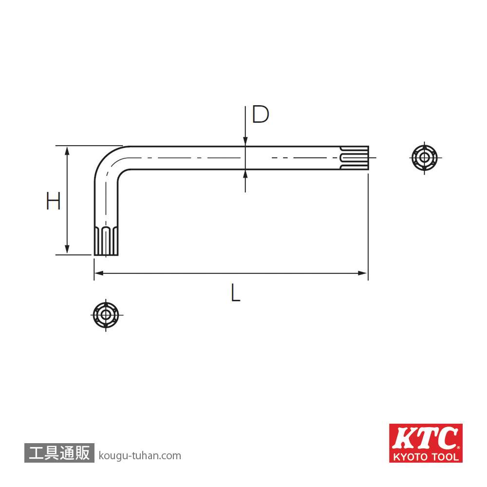 KTC LT20H いじり止めトルクス L型レンチの画像