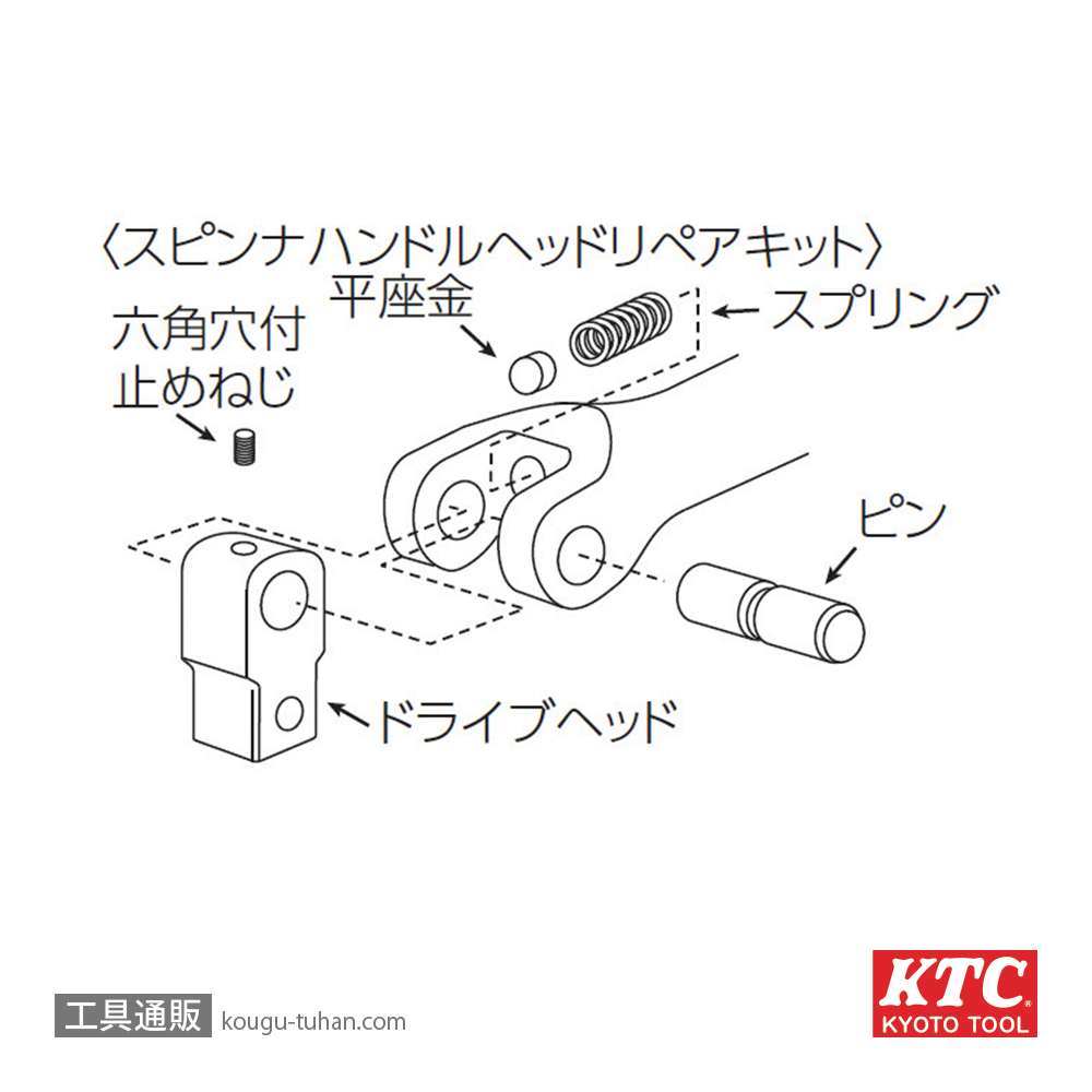 KTC BS6-K リペアキット(19.0SQ)超ロングスピンナ用の画像