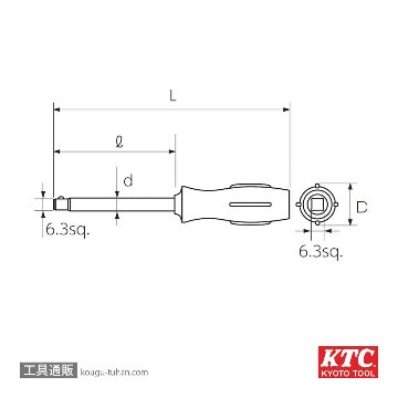 KTC BD10 (6.3SQ)ドライバ型ハンドルの画像