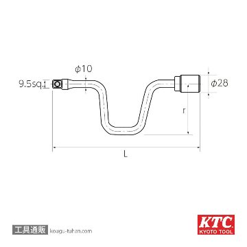 KTC BSD20 (9.5SQ)スピーダーハンドルの画像