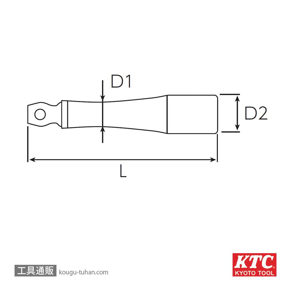 KTC BE2-075JW (6.3SQ)首振りエクステンションバーの画像