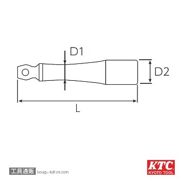 KTC BE2-100JW (6.3SQ)首振りエクステンションバーの画像