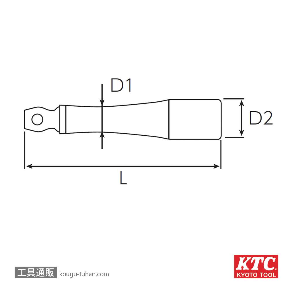 KTC BE3-100JW (9.5SQ)首振りエクステンションバーの画像