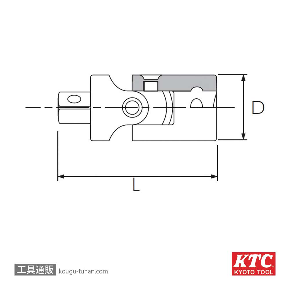 KTC BJ2 (6.3SQ)ユニバーサルジョイントの画像