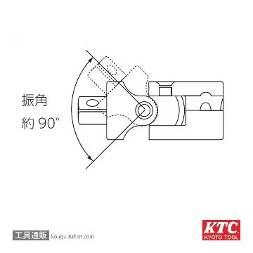 KTC BJ2 (6.3SQ)ユニバーサルジョイントの画像