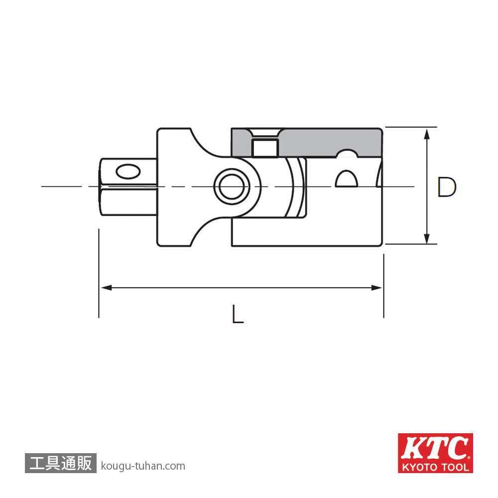 KTC BJ4 (12.7SQ)ユニバーサルジョイントの画像