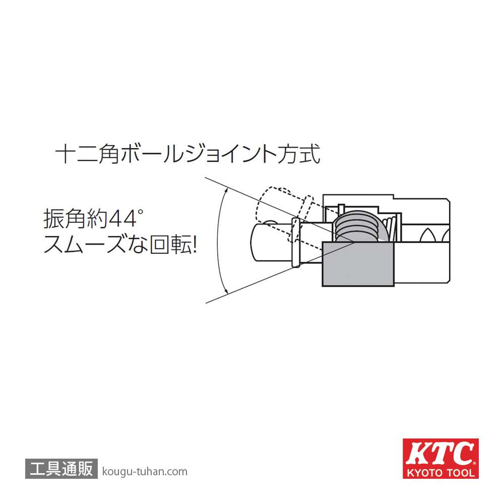 KTC BJF30 (12.7SQ)フレックスボールジョイントの画像