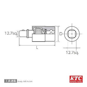KTC BJF30 (12.7SQ)フレックスボールジョイントの画像
