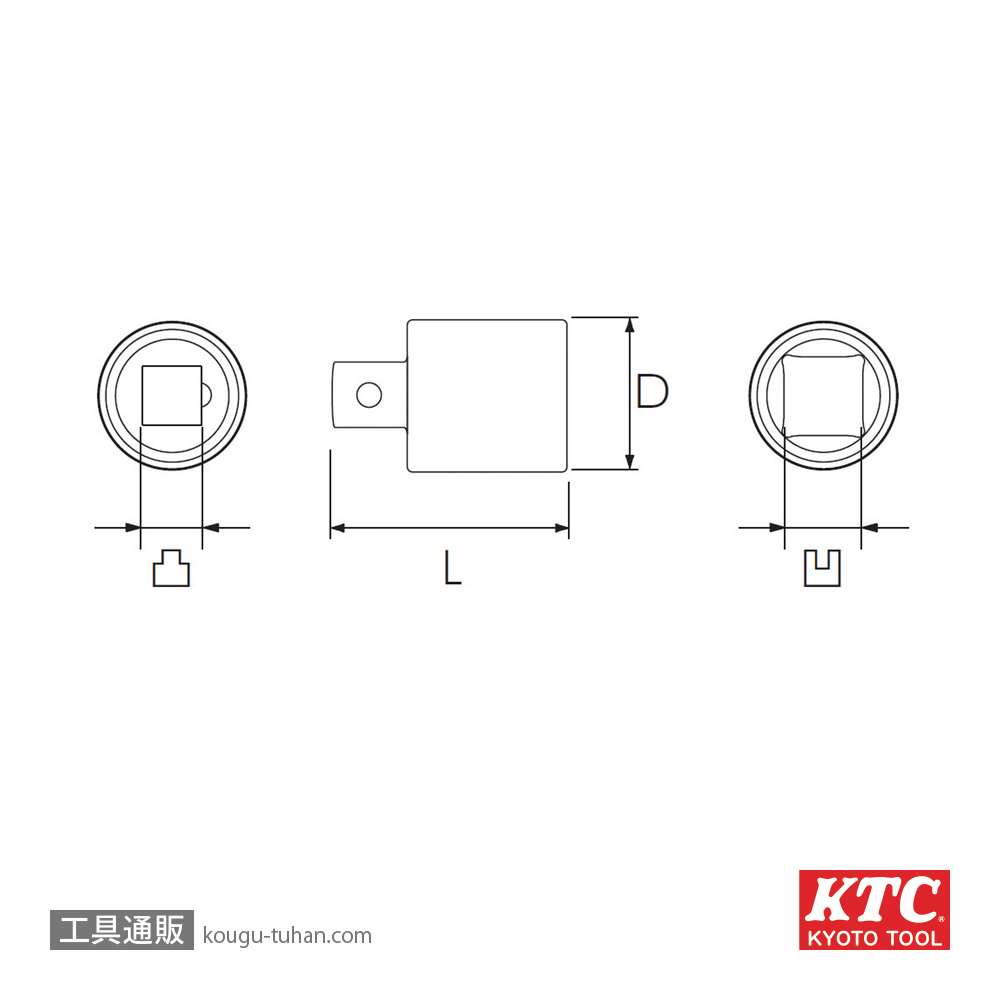 KTC BA46 (12.7SQ)ソケットアダプタの画像