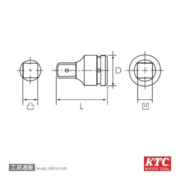 KTC BAP34 インパクトレンチ用アダプタの画像