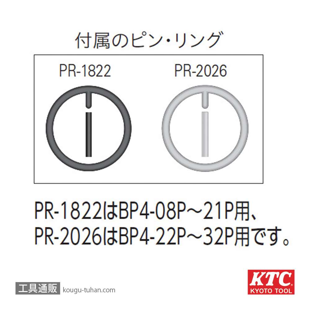 KTC BP4-30P (12.7SQ)インパクトソケット ピン・リング付の画像