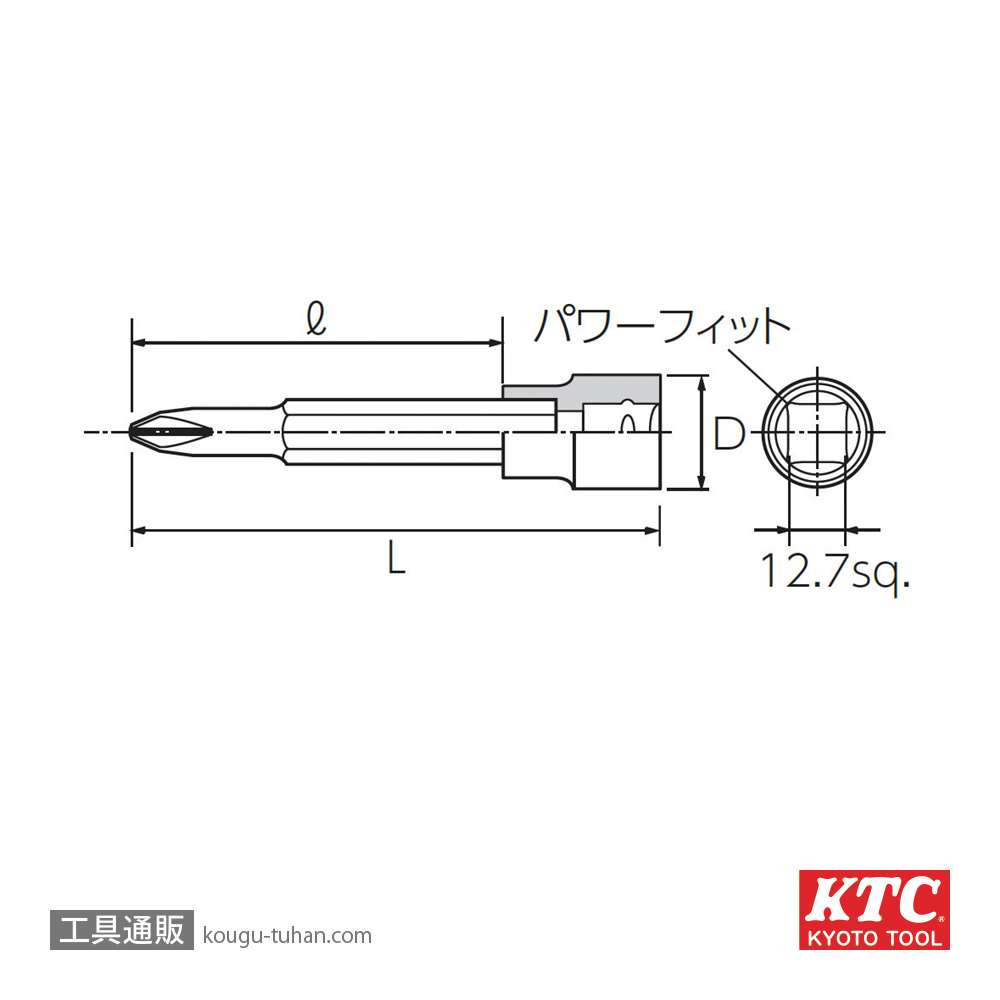 KTC BT4-3P (12.7SQ)クロスビットソケット NO.3の画像