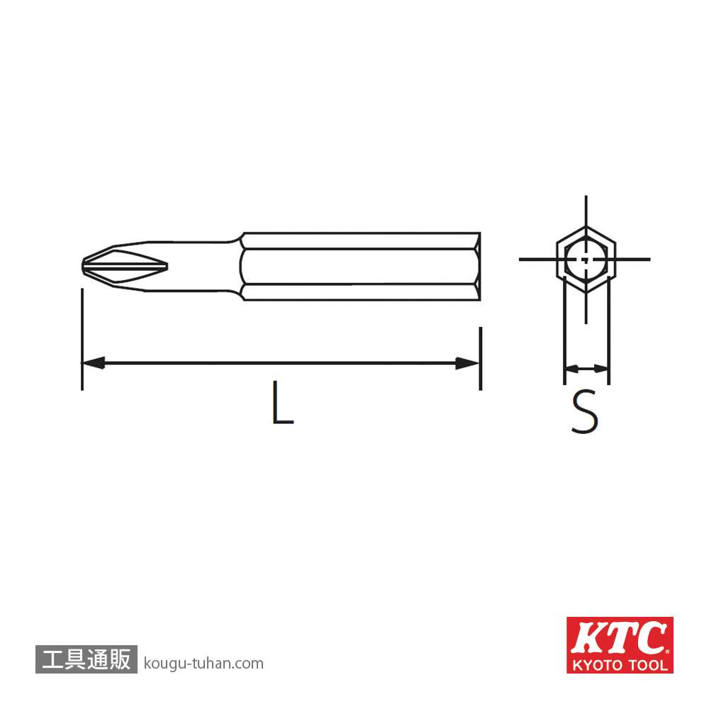 KTC T-2P クロスビットソケット用交換ビットの画像
