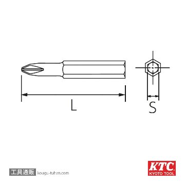 KTC T-2P クロスビットソケット用交換ビットの画像