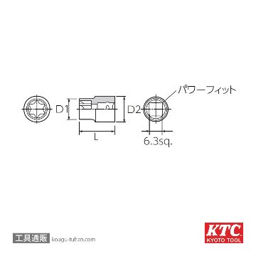 KTC B2-E8 (6.3SQ)E型トルクスレンチの画像