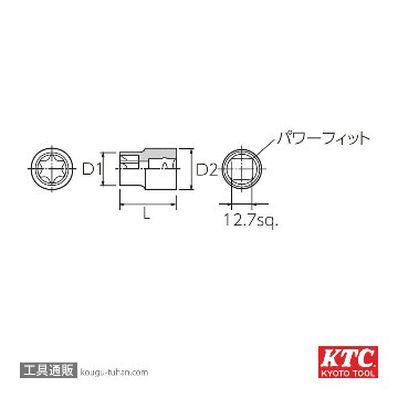 KTC B4-E12 (12.7SQ)E型トルクスレンチの画像