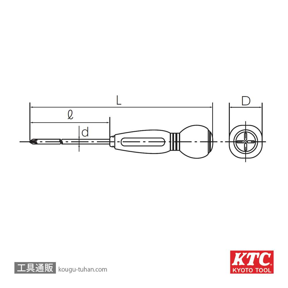 KTC D8P-115 ソフトラウンドドライバ クロスの画像