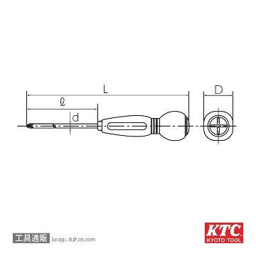 KTC D8P-115 ソフトラウンドドライバ クロスの画像