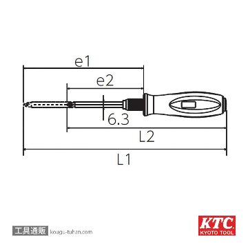 KTC AD601-P2 伸縮式ドライバ クロスの画像