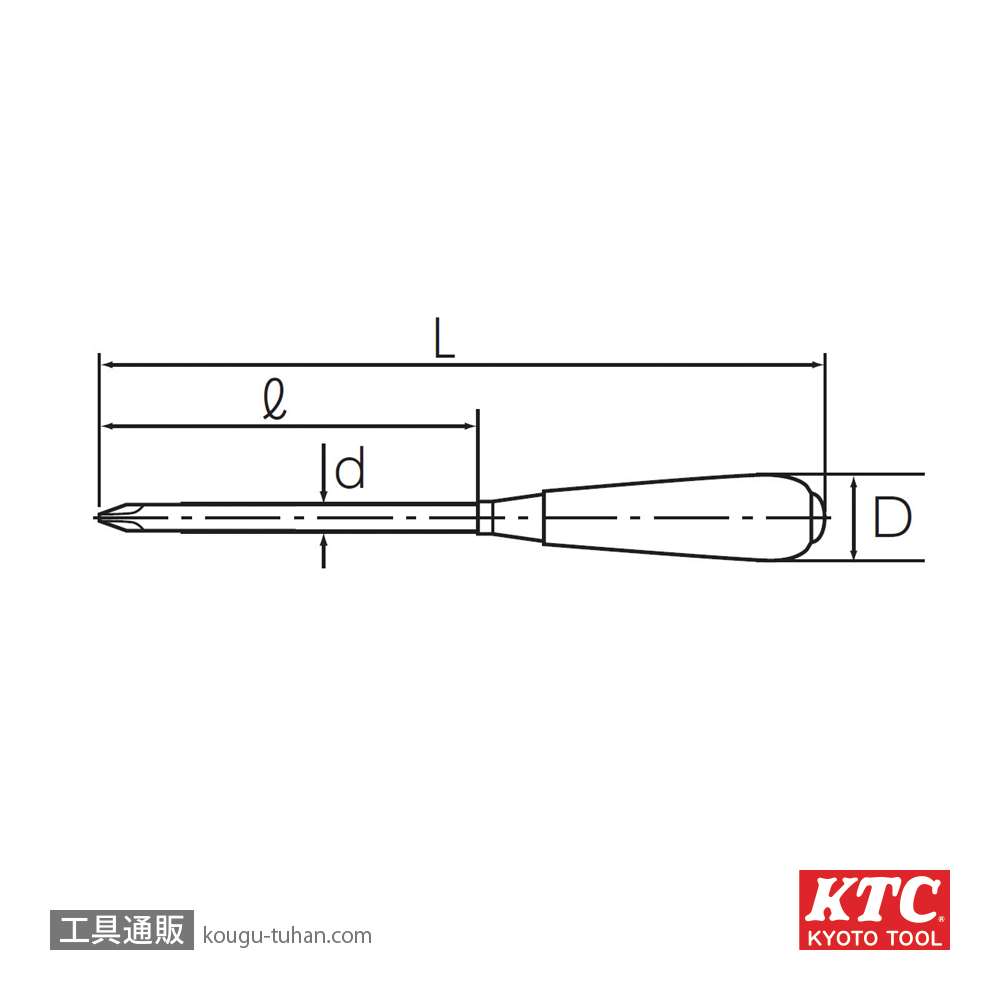 KTC FPD-250 割柄ドライバ クロスの画像