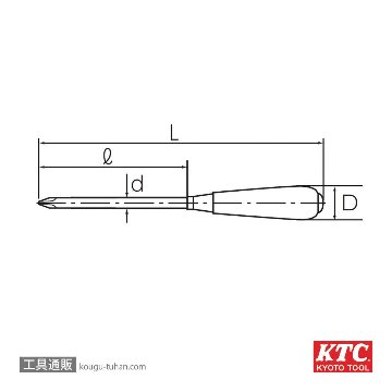KTC FPD-250 割柄ドライバ クロスの画像