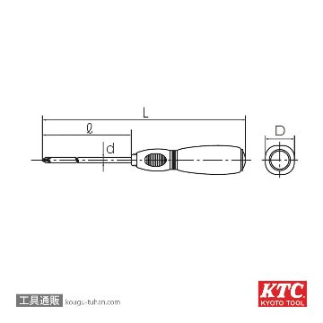 KTC D7P2-2 ソフトドライバ クロス貫通タイプの画像