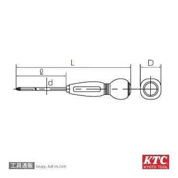 KTC D8P2-215 ソフトラウンドドライバ クロス貫通の画像