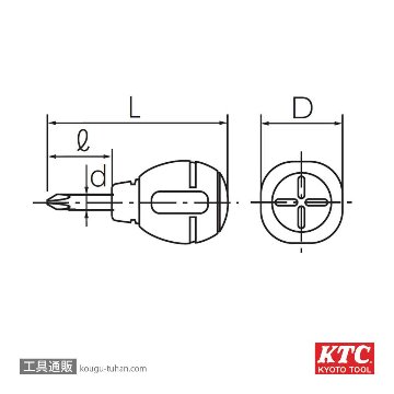 KTC D9P-125 ソフトスタッビドライバ クロスの画像