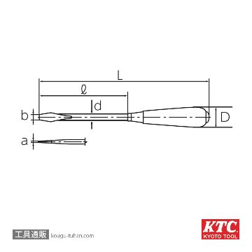 KTC FD-250 割柄ドライバ マイナスの画像