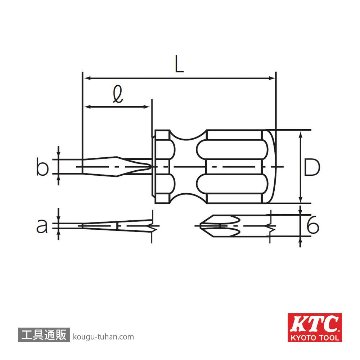 KTC SD1-M スタッビドライバ (マイナス)の画像