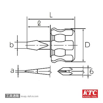KTC SD3-M ミニスタッビドライバ (マイナス)の画像