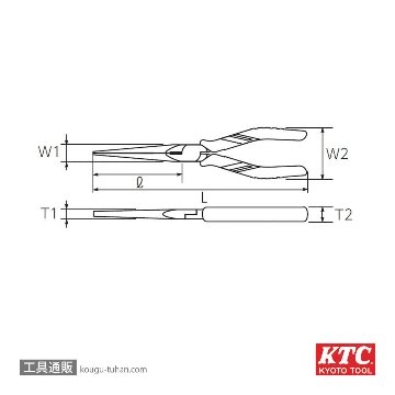 KTC PSL-200L-S ラジオペンチ ロングタイプ(パック)の画像