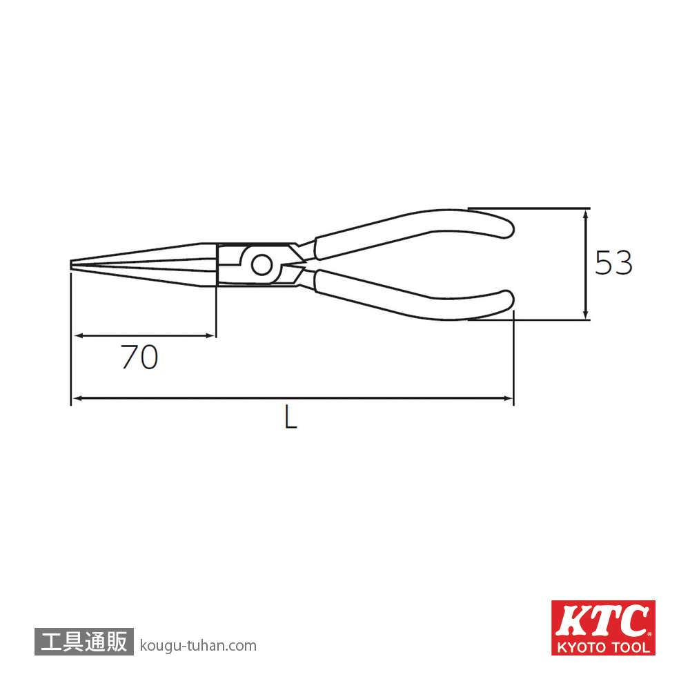KTC SCP-171LL 直型ロングスナップリングプライヤ穴用の画像